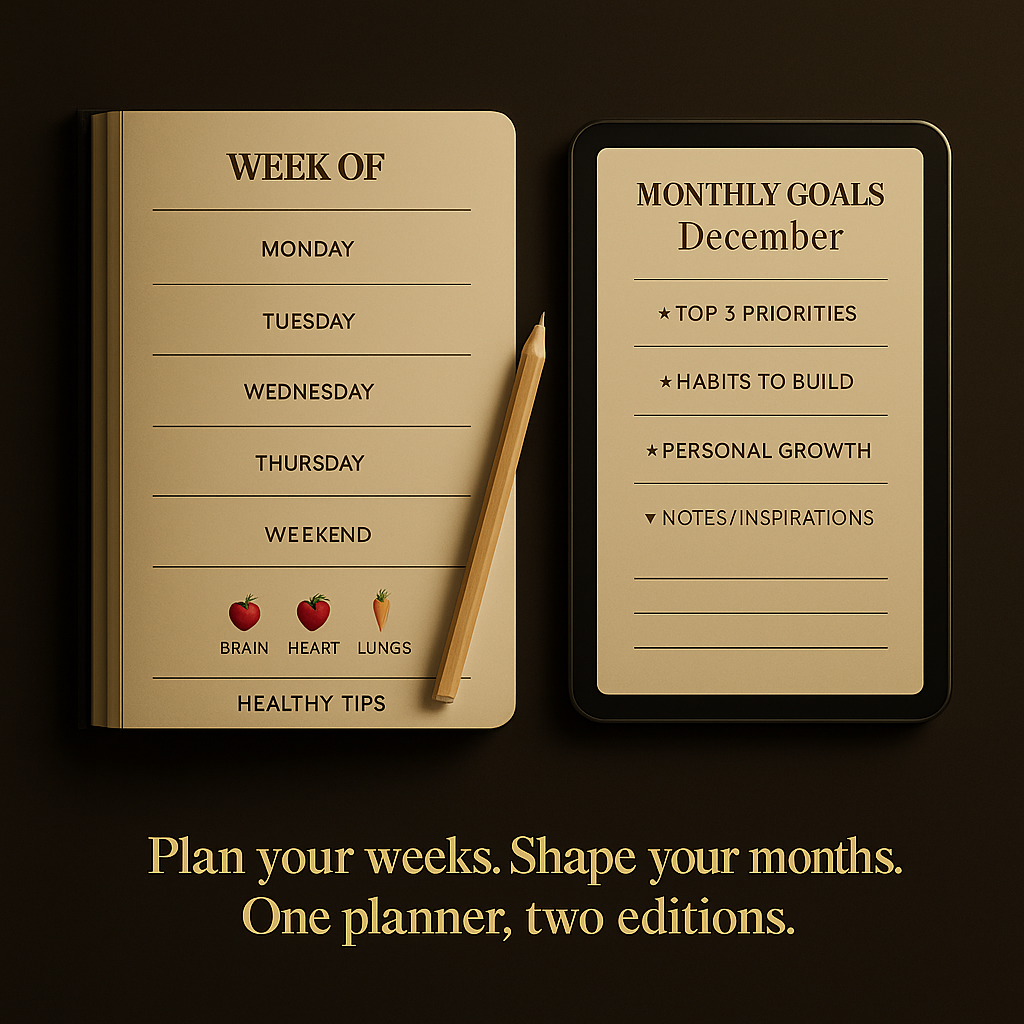 The Mind & Body Planner 2026 | Digital And Printable Planner | 140 Pages | Daily, Weekly - Monthly Organization | Limited Edition