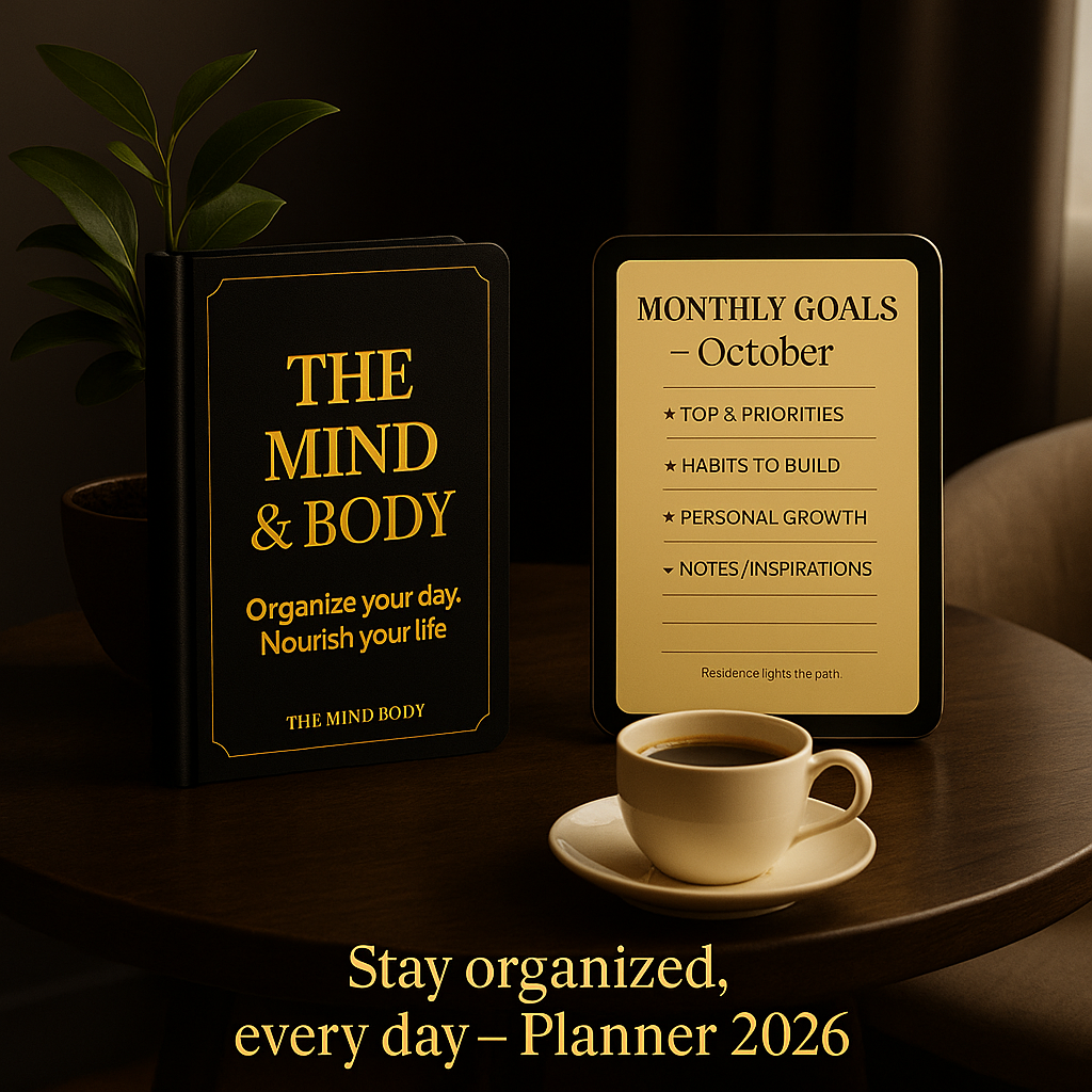 The Mind & Body Planner 2026 | Digital And Printable Planner | 140 Pages | Daily, Weekly - Monthly Organization | Limited Edition