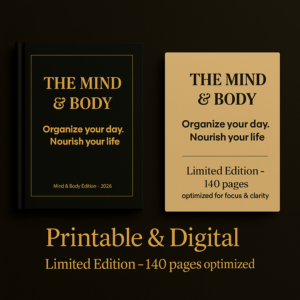 The Mind & Body Planner 2026 | Digital And Printable Planner | 140 Pages | Daily, Weekly - Monthly Organization | Limited Edition